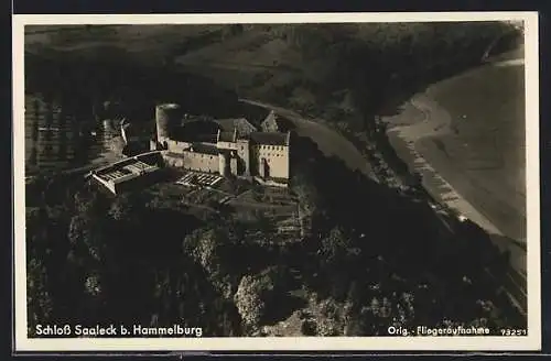 AK Hammelburg, Fliegeraufnahme des Schloss Saaleck