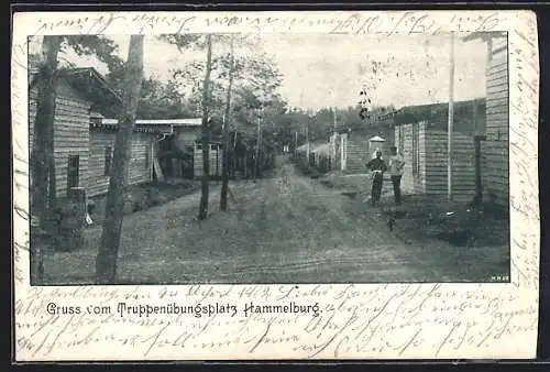 AK Hammelburg, Durchfahrt auf dem Truppenübungsplatz