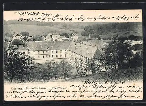 AK Maria-Bildhausen /Unterfranken, Blick auf das Klostergut
