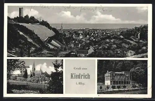 AK Kiedrich, Kindererholungsheim Haus Quellenhof, Ortsansicht