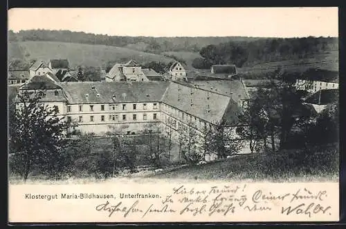 AK Maria-Bildhausen /Unterfranken, Blick auf das Klostergut