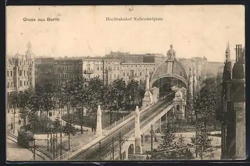 AK Berlin-Schöneberg, Hochbahnhof Nollendorfplatz