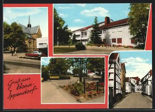 AK Bonn-Ippendorf, Ortsansichten mit Kirche