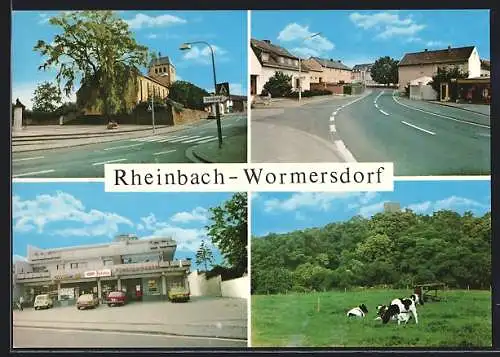 AK Rheinbach-Wormersdorf, Strassenpartien, Backstube, Kühe