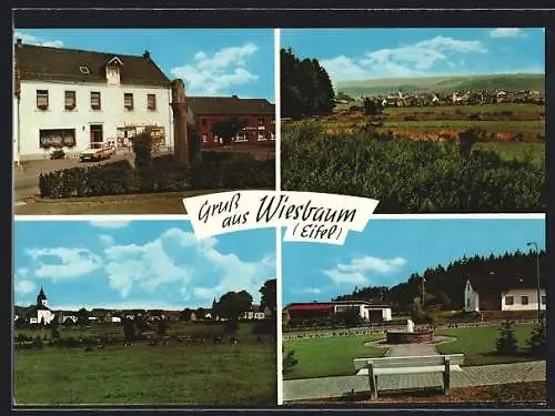 AK Wiesbaum /Eifel, Ortsansicht mit Ladengeschäft, Teilansicht, Totalansicht