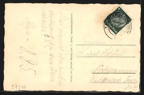 AK Tauberbischofsheim, Partie am Stadtgraben