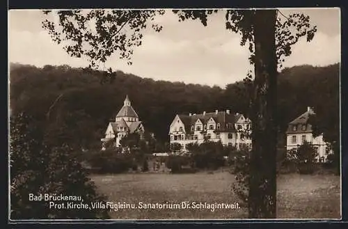 AK Bad Brückenau, Villa Füglein und Sanatorium Dr. Schlagintweit