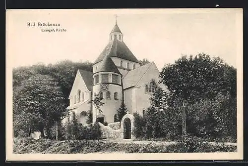 AK Bad Brückenau, Blick auf die evangel. Kirche