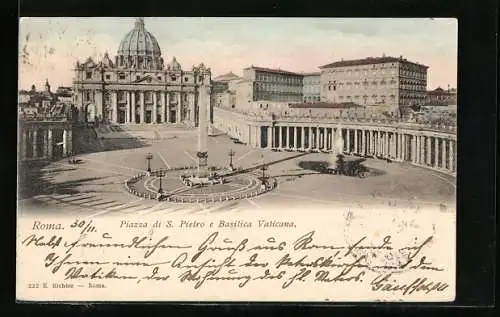 AK Roma, Piazza di S. Pietro e. Basilica Vaticana