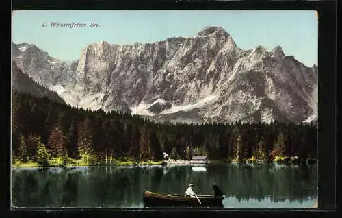 AK Tarvis, Ruderboot auf dem Weissenfelser See