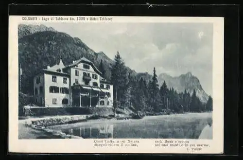 AK Dobbiaco, Lago di Toblacco, Hôtel Toblacco