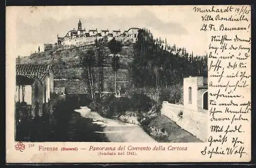 AK Firenze /Dintorni, Panorama del Convento della Certosa