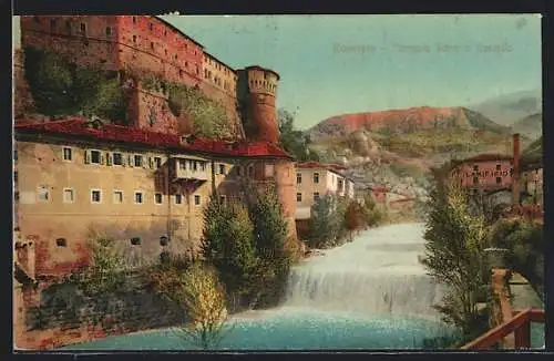 AK Rovereto, torrente beno e castello