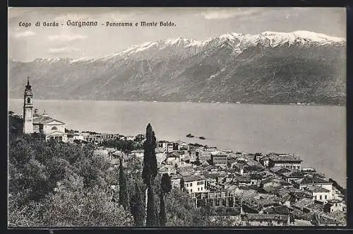 AK Gargnano /Lago di Garda, Panorama e Monte Baldo