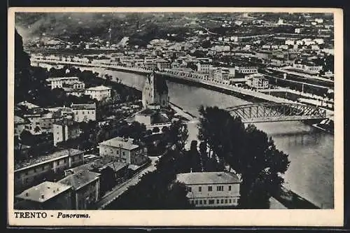 AK Trento, Panorama mit Flusspartie