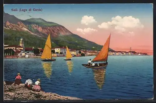 AK Salo, Ortspartie am Ufer des Lago di Garda