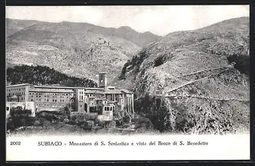 AK Subiaco, Monastero di S. Scolastica e vista del Bosco di S. Benedetto