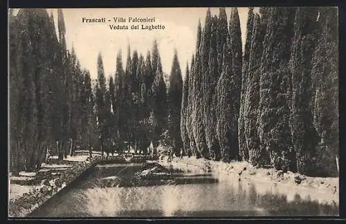 AK Frascati, Villa Falconieri, Veduta del Laghetto