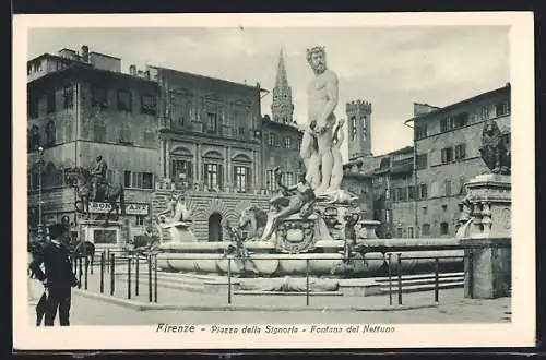 AK Firenze, Piazza della Signoria, Fontana del Nettuno