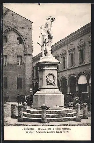 AK Bologna, Monumento a Luigi Calvani, Denkmal