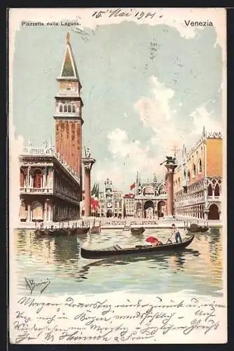 Lithographie Venezia, Piazzetta della Laguna