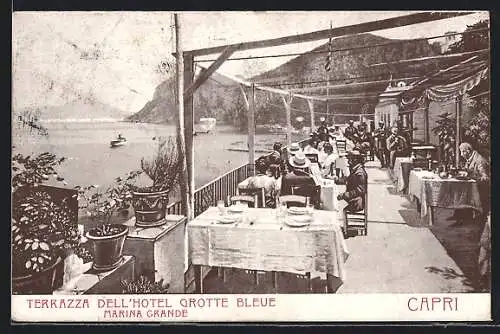 AK Capri, Terrazza dell`Hotel Grotte Bleue Marina Grande