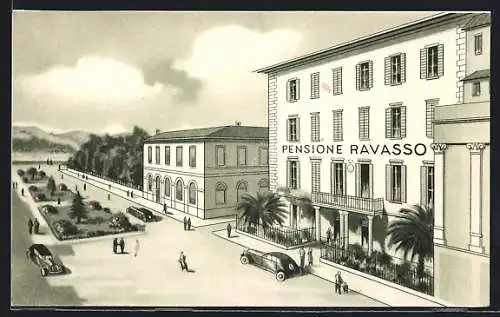 Künstler-AK Firenze, Albergo Pensione Ravasso, Via Curtatone 5