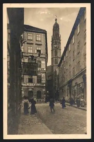 AK Wien, Salvatorgasse, Strassenansicht