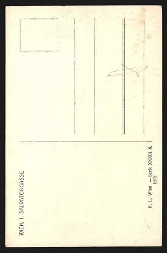 AK Wien, Salvatorgasse, Strassenansicht