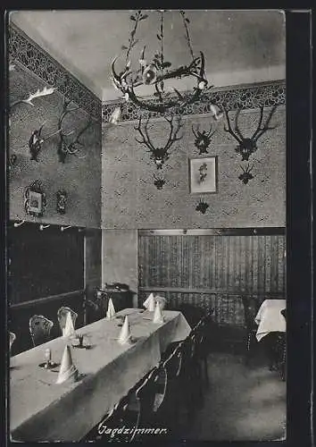 AK Wien, Restaurant St. Hubertus, Mariahilferstrasse 49, Jagdzimmer
