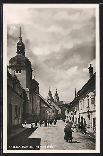 AK Friesach /Kärnten, Strassenpartie der Herrengasse