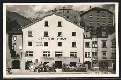 AK Hall /Tirol, Gasthaus zur Post