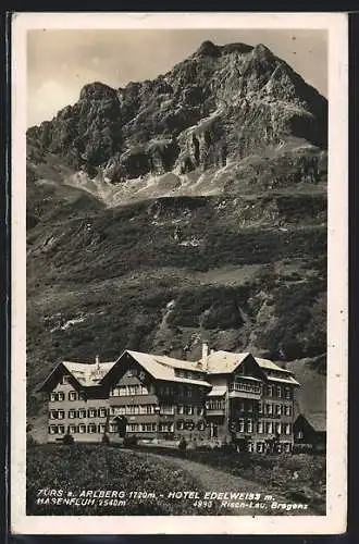 AK Zürs am Arlberg, Hotel Edelweiss mit Hasenfluh