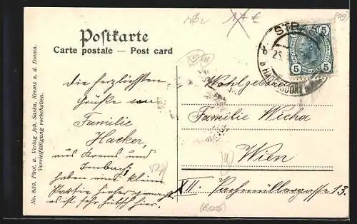 AK Krems /Donau, Ortsansicht von oben