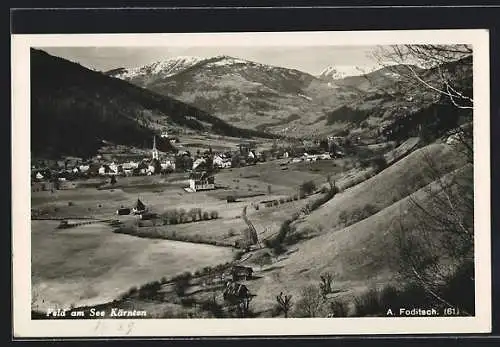 AK Feld am See, Teilansicht mit Kirche