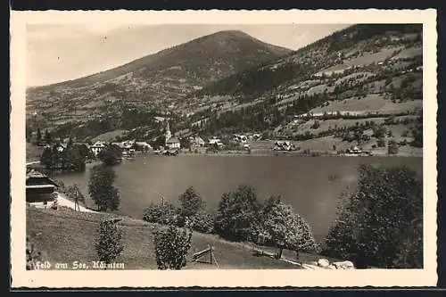 AK Feld am See, Teilansicht mit Kirche