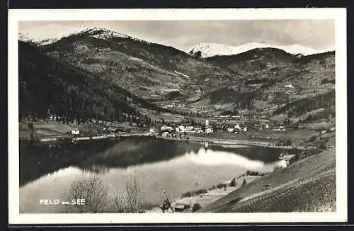 AK Feld am See, Teilansicht mit Kirche