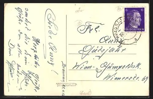 AK Braunau a. Inn, Tor mit Brücke