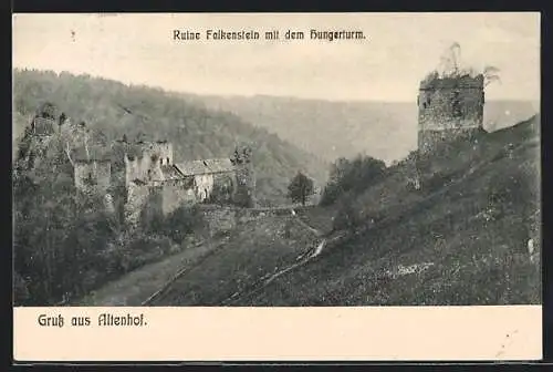 AK Altenhof /Mühlkreis, Ruine Falkenstein mit dem Hungerturm