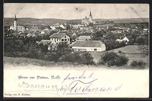 AK Pulkau /N.-Ö., Teilansicht mit Kirche