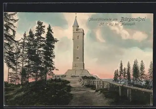 AK Mariazell, Aussichtswarte am Bürgeralpel