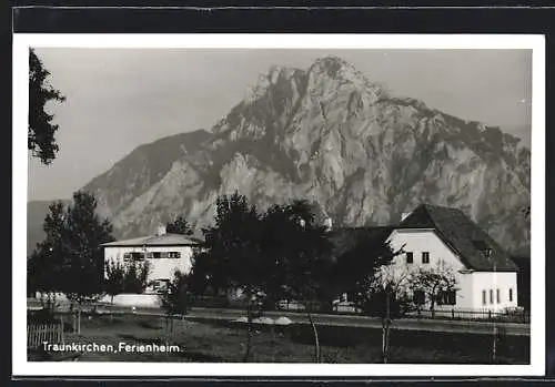 AK Traunkirchen, das Ferienheim mit gewaltigem Bergpanorama