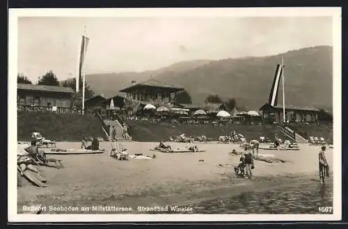 AK Seeboden am Millstättersee, Strandbad Winkler