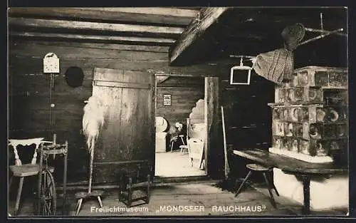 AK Mondsee, im Freilichtmuseum Mondseer Rauchhaus
