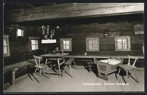 AK Mondsee, Freilichtmuseum Mondseer Rauchhaus, Innenansicht