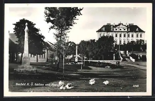 AK Seefeld /N.-Ö., Schloss und Pranger