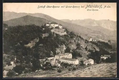 AK Mühldorf, Blick auf Schloss Ober-Ranna mit Unter-Ranna