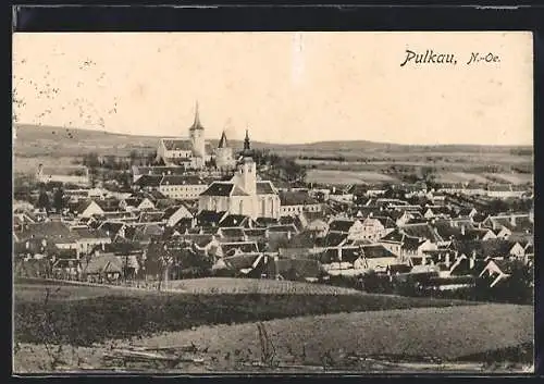 AK Pulkau /N.-Oe., Teilansicht mit Kirche