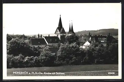 AK Mühlbach am Manhartsberg, Kirche mit Schloss