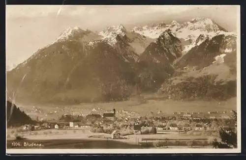 AK Bludenz, Teilansicht mit Kirche